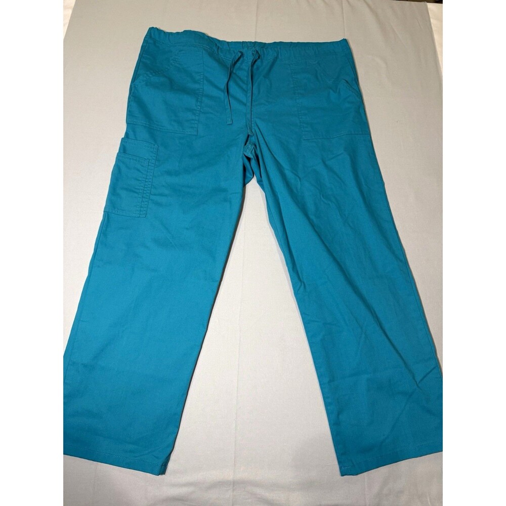 Scrubstar Women’s Medical Scrub Pants Aquamarine Blue M Classic Pockets Twill